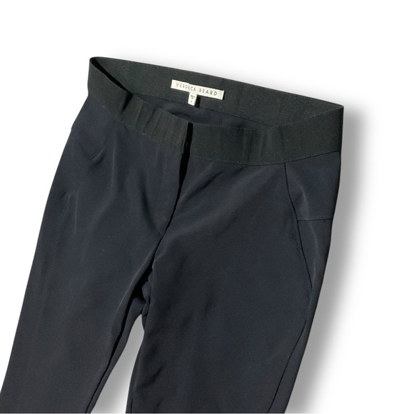 Veronica Beard Scuba Slim Pant Sz 4 Stretch Crop Mid Rise Career Navy Blue - Picture 4 of 10